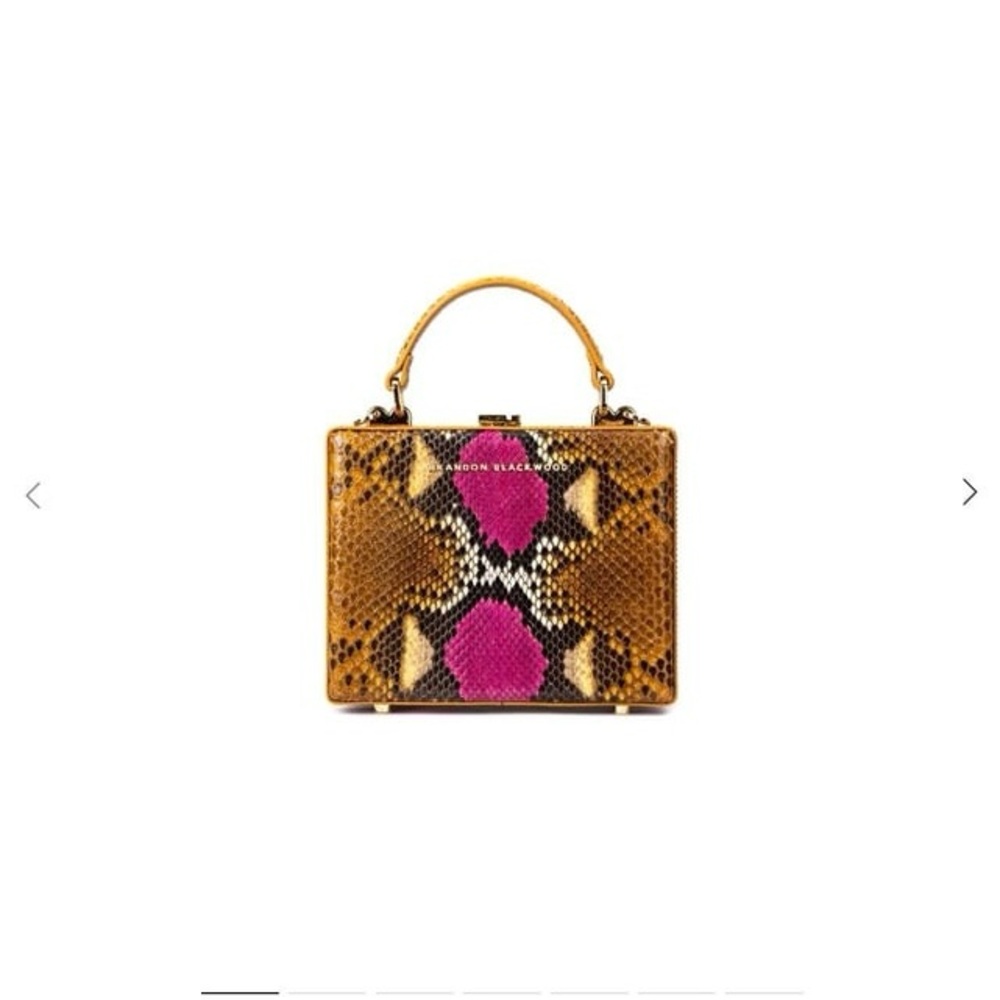 Brandon Blackwood Kendrick Trunk Fuschia Snakeskin